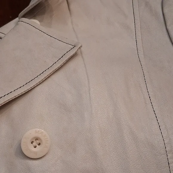 Wilson's Women's Cream Leather Jacket Size Large - Picture 10 of 11